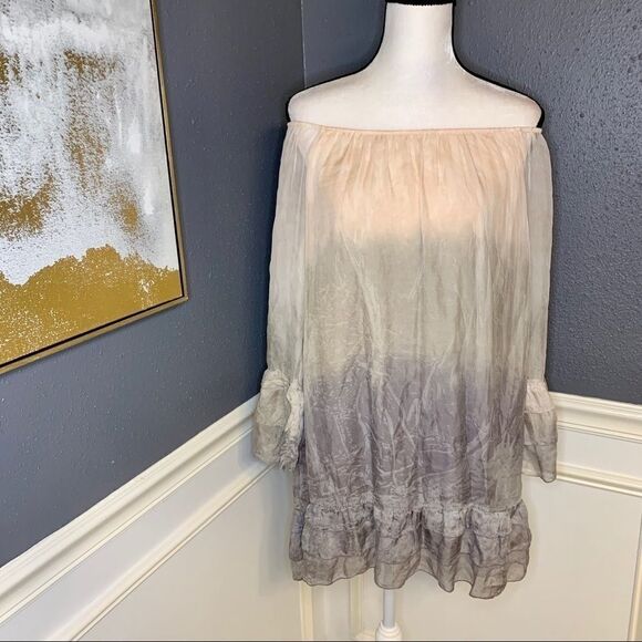 Sofia silk tiered ruffled sleeve and hem dress - Picture 2 of 7